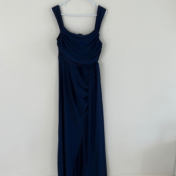 Faeriesty Side Slit Navy Dress - Picture 2 of 12